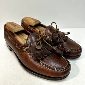 NEW HEELS Rancourt & Co x Polo Ralph Lauren Tassel Loafers Kiltie Made USA 8.5 D
